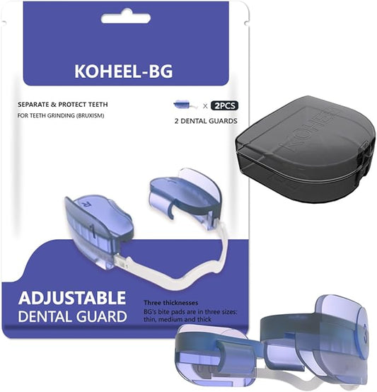 KOHEEL BG Adjustable Night Guard for Teeth Grinding, No-Boil Dental Guard for Bruxism Relief, 2 Count (Medium)