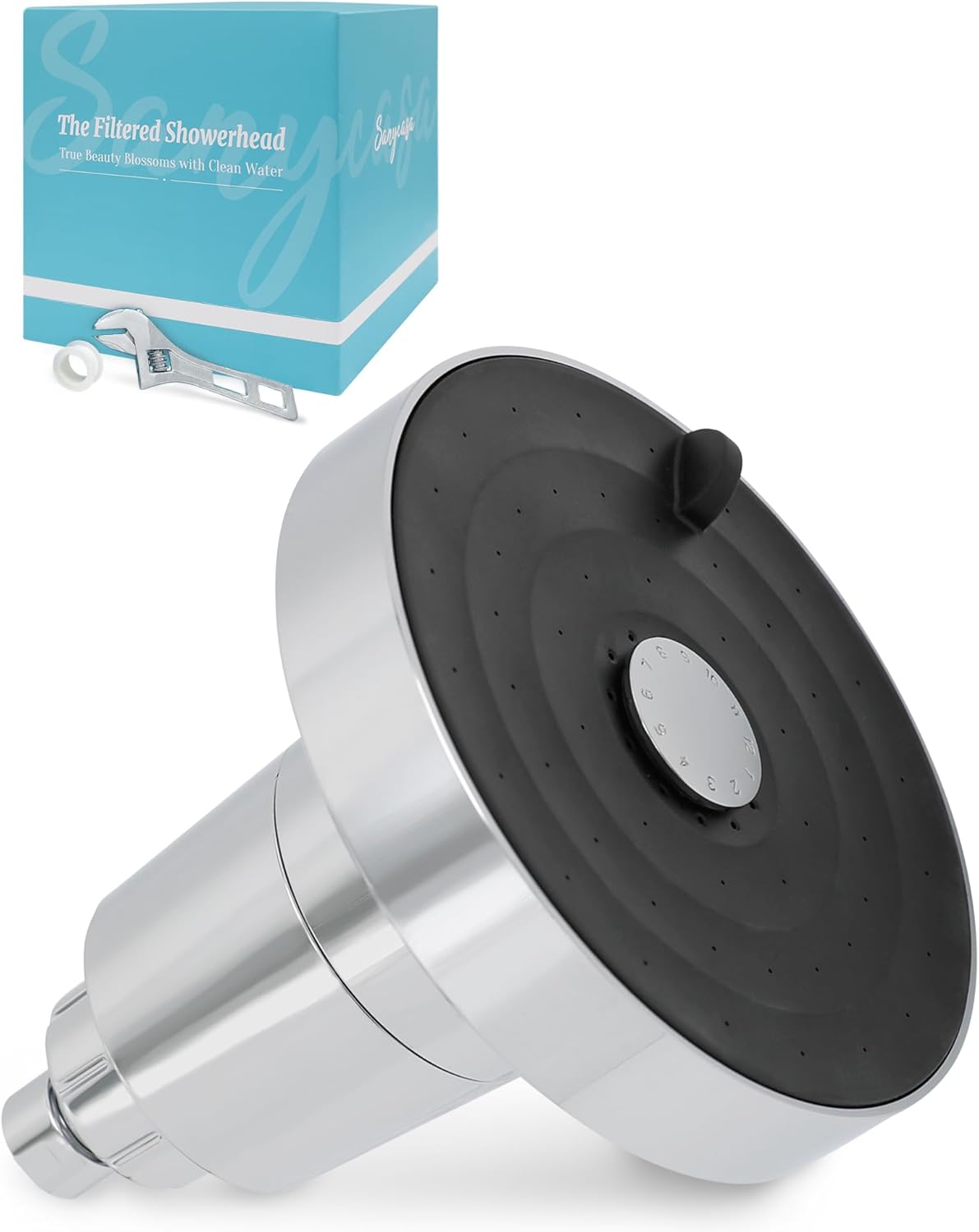 Filtered Shower Head for Hard Water, KDF-55 Filter Dermatologist Recommended for Softening Hard Water, Advanced Filtration for Hair and Skin (CP)