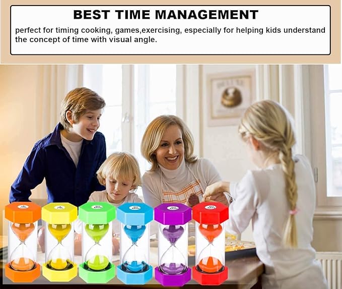Sand Timer 30 Minute Hourglass, SuLiao Colorful Sand Watch, Lager Pink Sand Clock, Reloj de Arena 2 Minuto, Plastic Hour Glass Sandglass Timer for Kids, Games, Classroom, Kitchen, Decoration