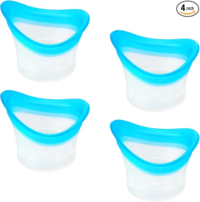 4Pcs Eye Wash Cup Eye Wash Bath Kit Silicone Eye Cleaning Cup for Eye Rinse Portable Eye Care Tool Eye Cleaner for Quick Relief Tired Eyes Cleaning Eye Dust Makeup Irritants
