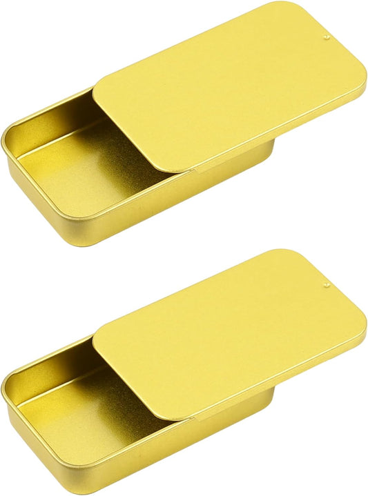 2Pack Dental Floss Portable Case,Dental Floss Dispenser,Convenient Refillable Glide Travel Adult Floss Box for Travel, Dates,Dinners and Hotels(Golden)