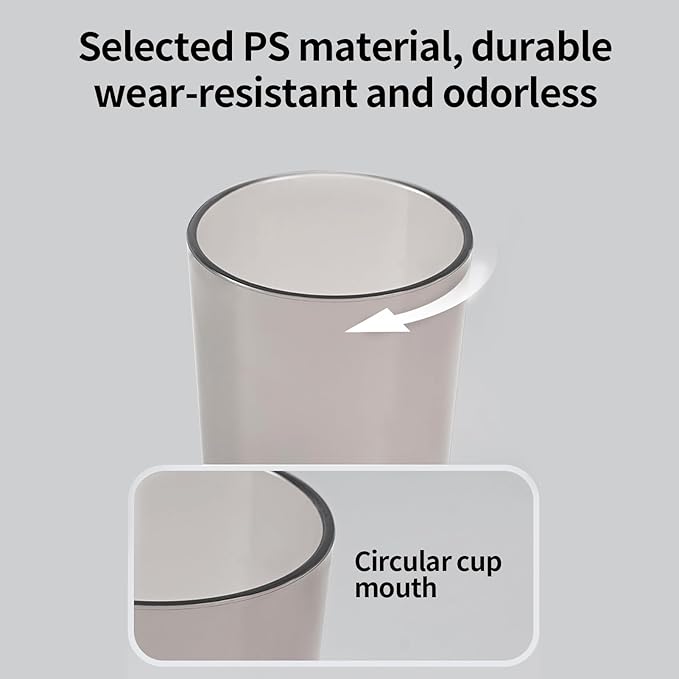 Toothbrush Organizer - Mouthwash Cup Set, Wall Mounted Toothbrush Storage, Bathroom Fixture with Compact Mount Design, Hygiene Rack for Home Apartment Dorm Office Hotel RV