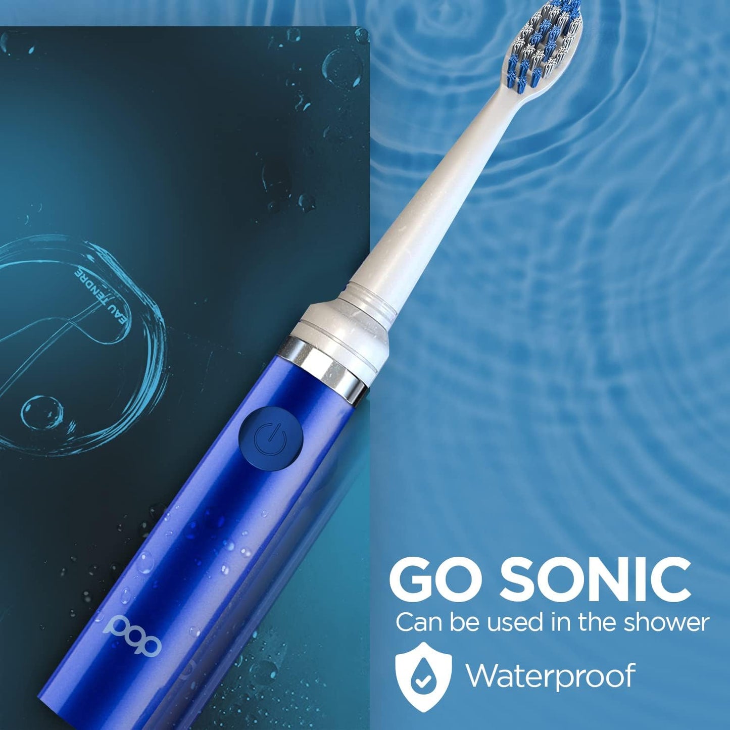 Pop Sonic Electric Toothbrush (Royal Blue) - Travel Toothbrushes w/AAA Battery | Kids Electric Toothbrushes with 2 Speed & 15,000-30,000 Strokes/Minute, Dupont Nylon Bristles