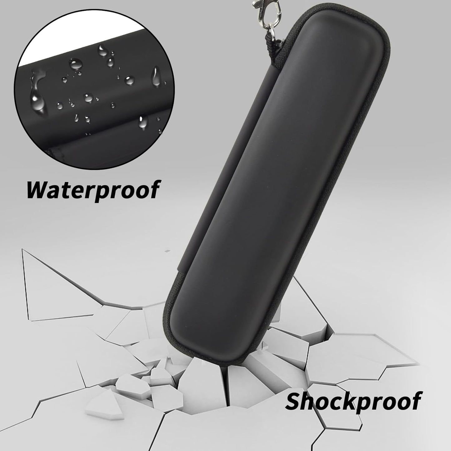 Toothbrush Travel Hard Case Compatible with Oral-B Pro 1000, 2000, 3000, 3500, 1500/ for Philips Sonicare ProtectiveClean 4100 5100 Electric Toothbrush with Mesh Pocket&Carabiner - Black (Bag Only)