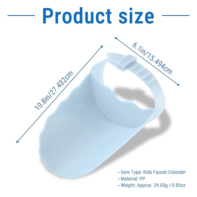 Faucet Extender for Toddlers,Generic Kids Faucet Extender Sink Extender for Kids Hand Washing, Suitable for Bathroom, Bathtub Sink, Fits Most Faucets(Blue)