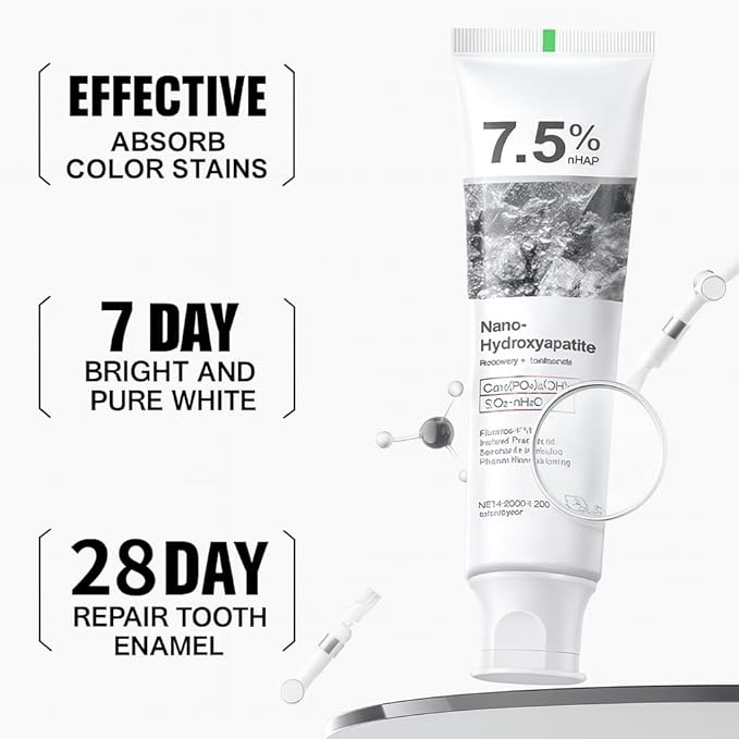 2-Pack Probiotic Whitening Toothpaste Fluoride-Free with Hydroxyapatite for Enamel Repair, Fresh Breath, Stain Removal & Gum Health – Natural Oral Care for Sensitive Teeth