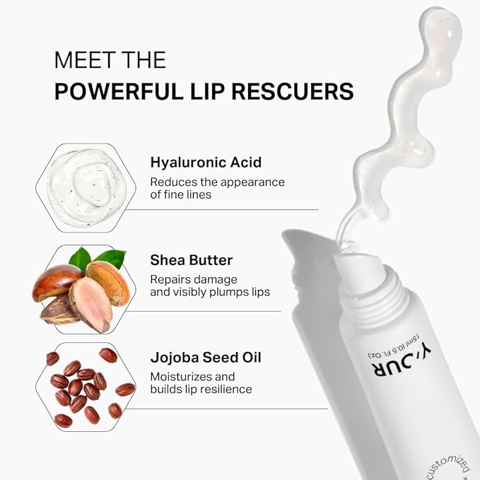 Y’OUR Intensive Lip Balm | Overnight Lip Mask: Lightweight & Comforting with Natural Shea Butter & Rosehip Oil; Extreme Moisturizer for Dry Lips. Paraben & Silicon-Free. Made in USA. 15ml (0.5 oz.)