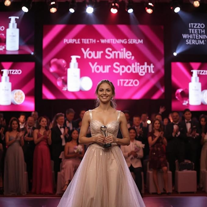 Purple Toothpaste Teeth Whitening Gel – Color Corrector Toothpaste for Yellow Teeth Removal – Peroxide-Free, Gentle Whitening Serum for Sensitive Teeth & Fresh Breath – 30ml by ITZZO