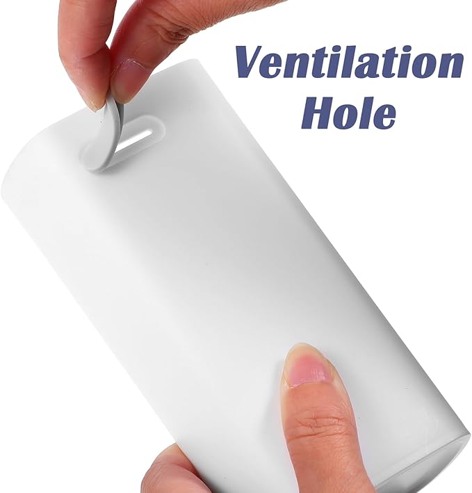 Toothbrush Travel Case Compact Small Toothbrush Holder with Ventilation Hole Portable Multifunctional Tooth Brush Cup with Cover Storage Container for School Camping Business Trip Bathroom(White)