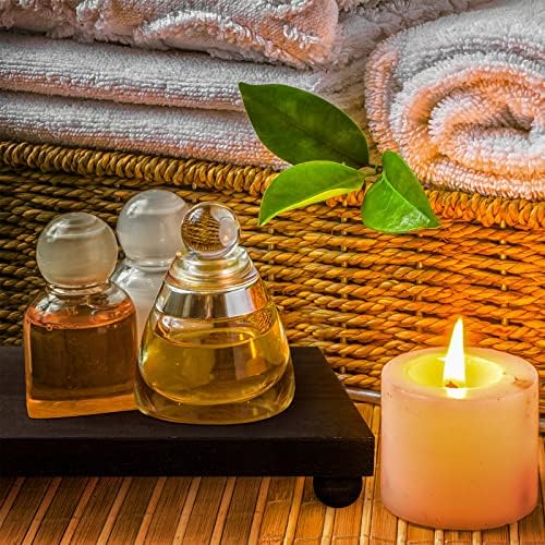 Amyhill Wood Pedestal Stand Kitchen Soap Tray Farmhouse Wooden Riser Stand for Kitchen Bathroom Counter Table Decor Plant Candle Vases Display (Black, 12 x 7 inch)