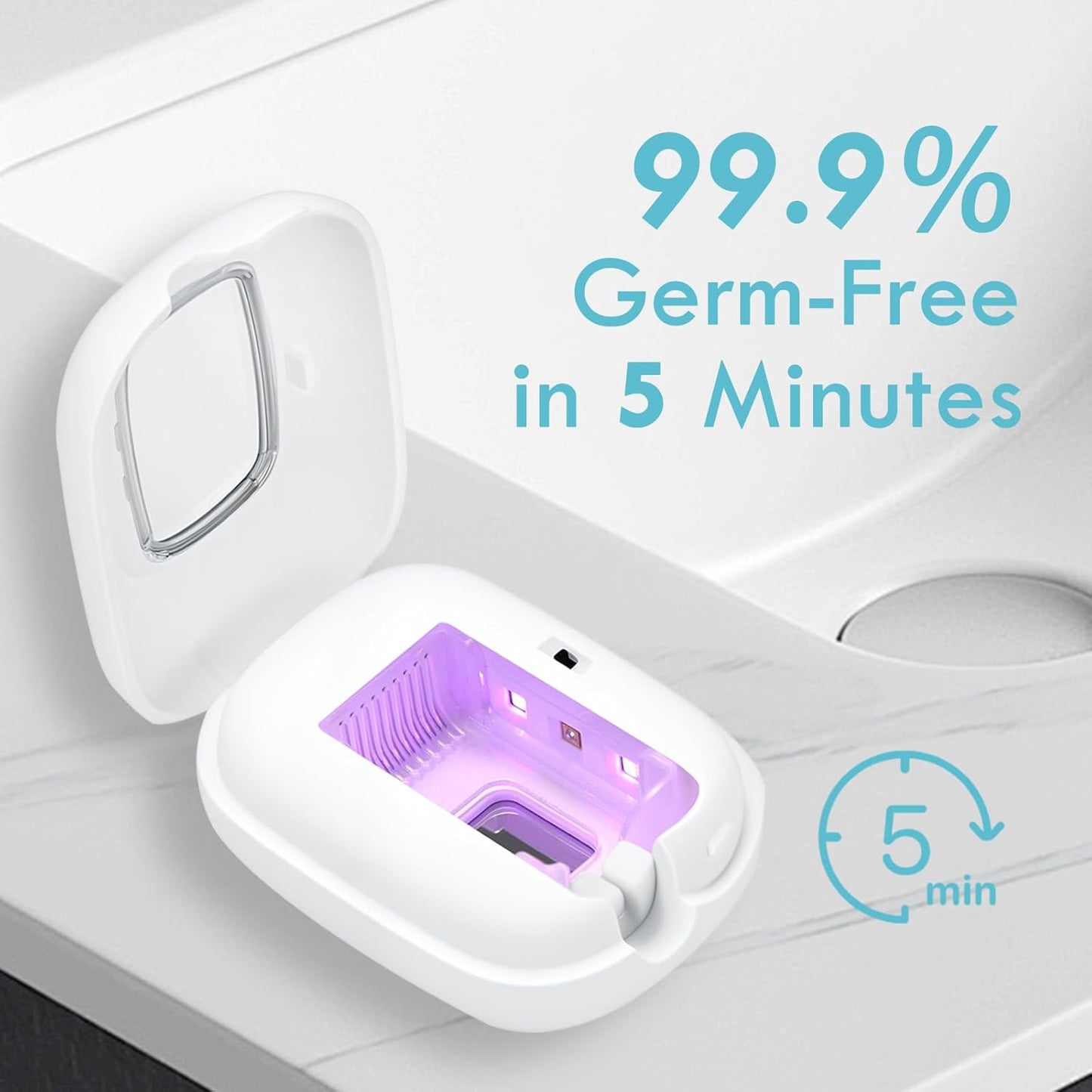 UV Toothbrush Sanitizer Cover, Rechargeable Travel Cap with Magnetic Wall Mount, Portable Cleaner for Any Size Toothbrush