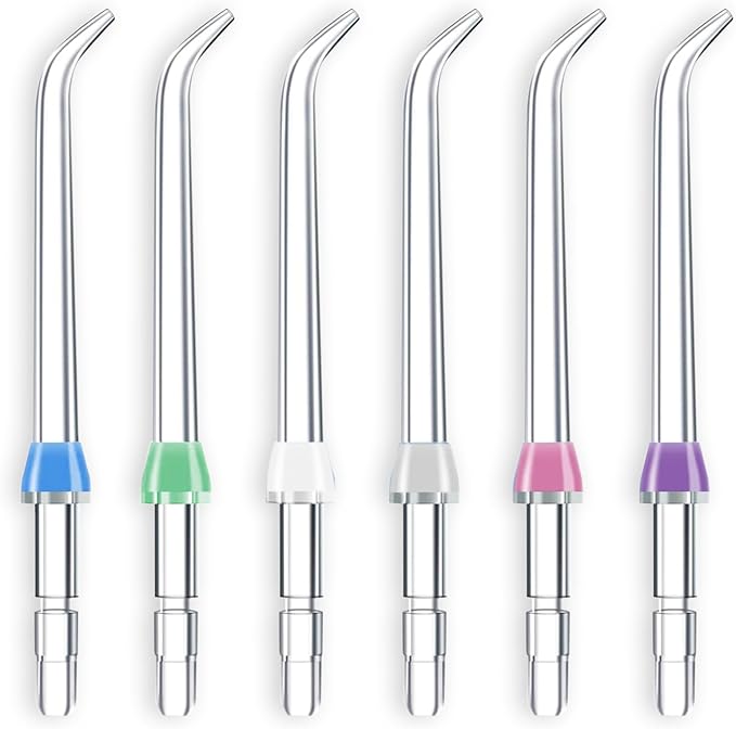 Flosser Replacement Tips for Waterpik Water Flosser, Reach Flosser Refill Heads Replacement Heads for Waterpik, Compatible with Waterpik Oral Irrigator & Dental Flosser(6 Classic Jet Tips)