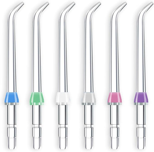 Flosser Replacement Tips for Waterpik Water Flosser, Reach Flosser Refill Heads Replacement Heads for Waterpik, Compatible with Waterpik Oral Irrigator & Dental Flosser(6 Classic Jet Tips)