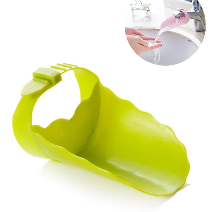 Faucet Extender for Toddlers,Generic Kids Faucet Extender Sink Extender for Kids Hand Washing, Suitable for Bathroom, Bathtub Sink, Fits Most Faucets(Green)
