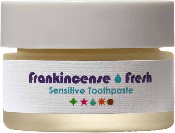 Living Libations - Organic Frankincense Fresh Sensitive Toothpaste | Natural, Wildcrafted Clean Beauty (0.5 oz | 15 mL)