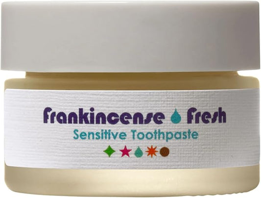 Living Libations - Organic Frankincense Fresh Sensitive Toothpaste | Natural, Wildcrafted Clean Beauty (0.5 oz | 15 mL)