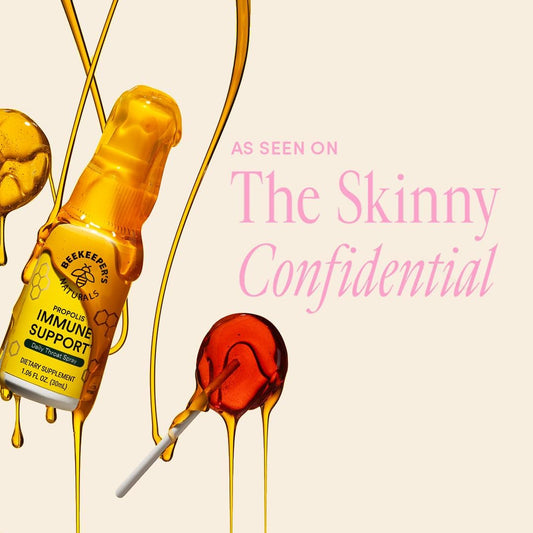 Propolis Throat Spray by Beekeeper's Naturals - 95% Bee Propolis Extract, Natural Immune Support & Sore Throat Relief - Antioxidants, Keto, Paleo, Gluten-Free (1.0 oz)(Pack of 1)