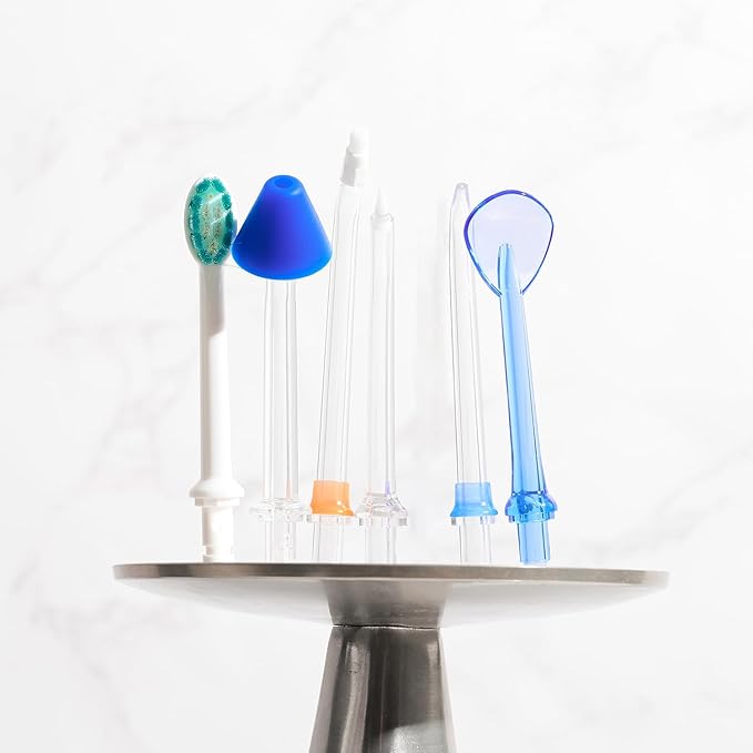 Replacement Tips for Puur Smile Water Flosser – 6x Water Dental Flosser Tip | Oral Irrigator Jet Tip | Advanced Dental Care for a Healthier Mouth, Gum, and Teeth | Water Flosser Head
