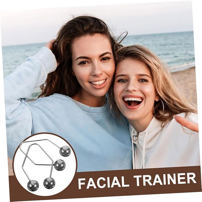 Mikinona 2pairs Maker Tool for Cheeks Portable Trainer Face Exerciser for Natural-looking Easy to Use Facial Beauty Tool for Daily Training