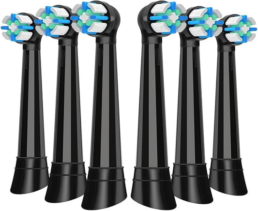 6 PCS IO Replacement Heads Compatible with Oral b IO 2/3/4/5/6/7/8/9/10 Series Electric Toothbrush, Brush Heads Refills Compatible with Oral B IO (Black)