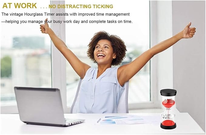 SuLiao Sand Timer 15 Minute Hourglass: Red Sand Watch 15 Min, Large Reloj De Arena 15 Minutos, Plastic Hour Glass Sandglass Timer for Child, Kitchen, Games, Classroom, Decor