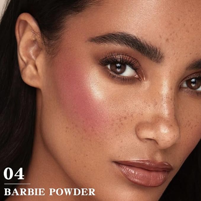 Matte Blush Powder for Cheeks, Cruelty Free Makeup – Long Lasting Natural Face Blusher Makeup, Lightweight Blendable Cheek Color Palette for Women All Skin Tones - #04 Vivid Pink