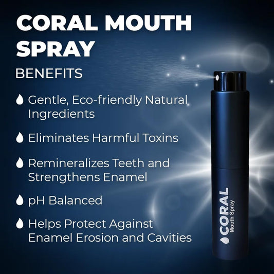 Coral Nano Silver Gentle Mint Moisturizing Natural Xylitol Mouth Spray, Sugar-Free, for Dry Mouth and Fresh Breath - 10 ML