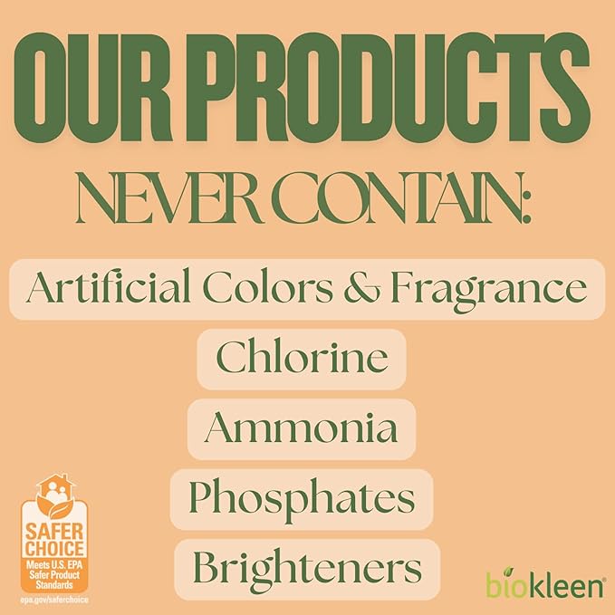 Biokleen Natural Laundry Detergent Liquid - 300 Loads- Eco Friendly Concentrated Plant Based Safe for Kids and Pets No Artificial Colors or Preservatives
