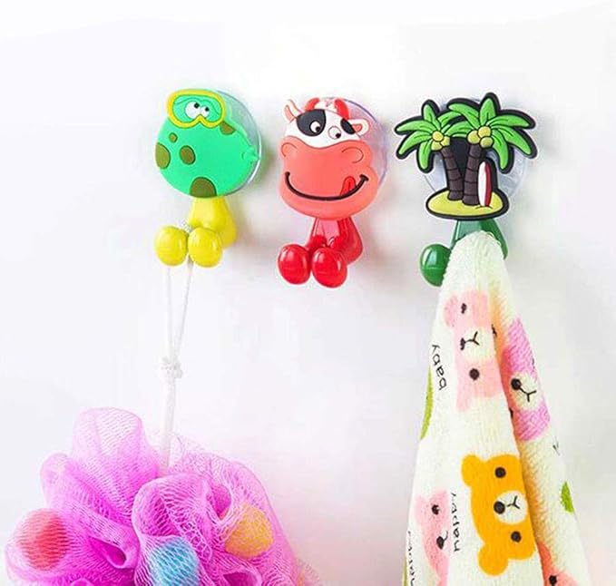 Toothbrush Holder for Kids, Cute Animal Wall Mounted Toothbrush Holder with Suction Cup (9 Pack Animal Random)