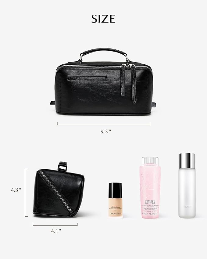 EACHY Travel Makeup Bag,Large Capacity Cosmetic Bags for Women,Waterproof Portable Pouch Open Flat Toiletry Bag Pattern Makeup Bag