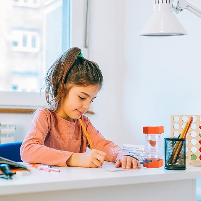 6 Pcs Colorful Hourglass Sandglass Timer Sand Timer Sand Clock Timer 1/3/5/10/20/30 Minutes Visual Hourglass Set for Games Classroom Kids Office Kitchen Decor