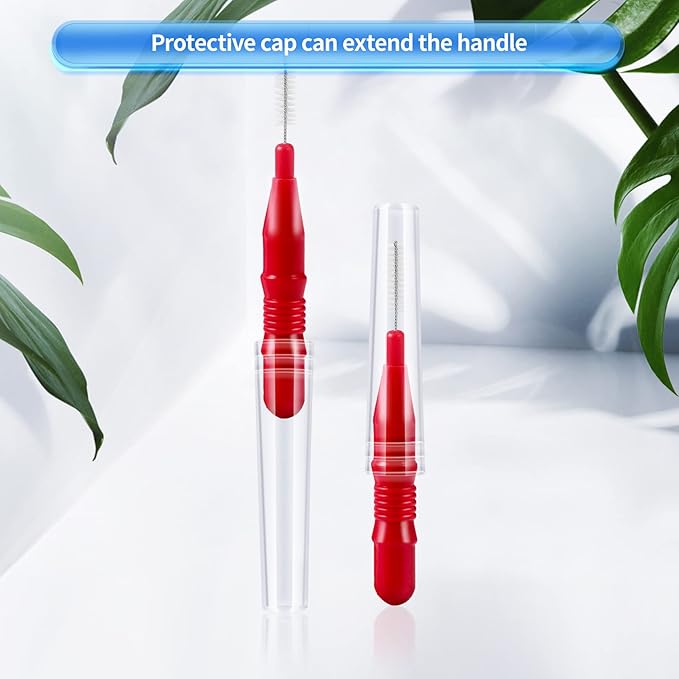 Annhua 50 Pcs Interdental Brushes Floss Braces Brush for Cleaner Interdental Brushes Between Teeth, Dental Brush Picks Flosser Tooth Cleaning Tool Mixed Sizes