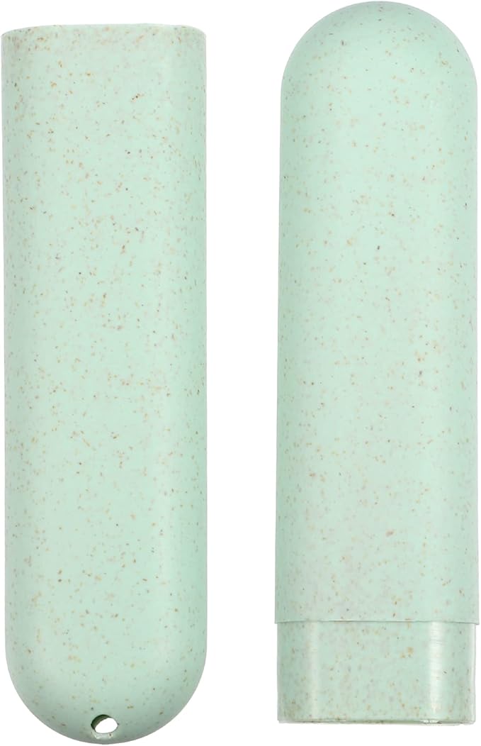 VOCOSTE 2pcs, Traveling Toothbrush Holders Case, PP Toothbrush Case for Travel Business, Green, Blue, 8.07''x1.22''x0.83''