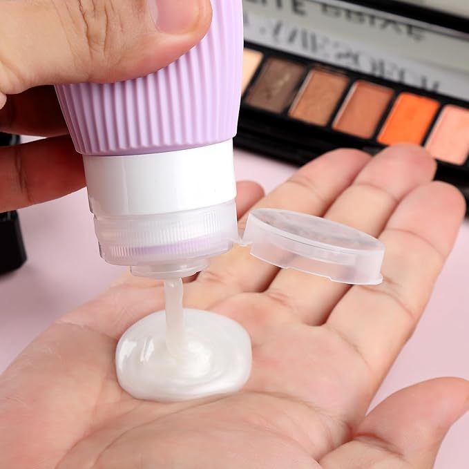 16 Pack Travel Bottles for Toiletries, Large 6oz Silicone Travel Containers, Leak Proof Refillable Liquid Shampoo And Conditioner Travel Essentials