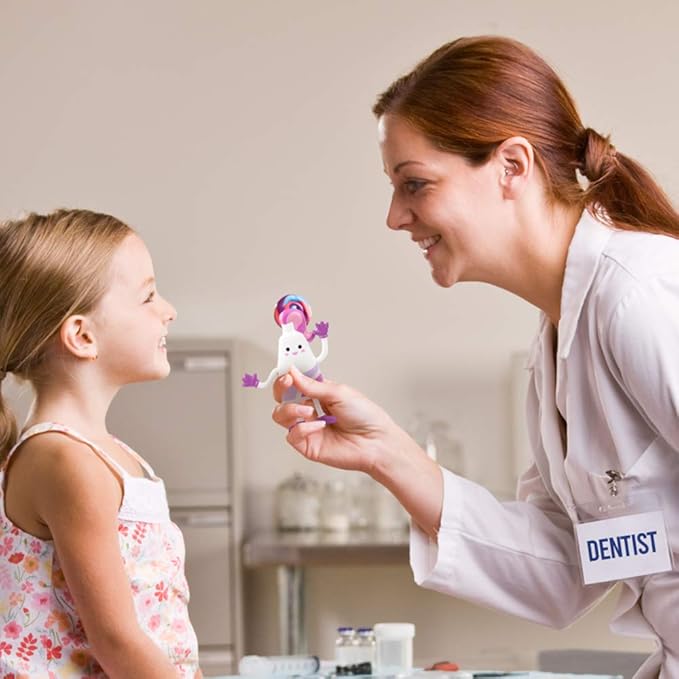 ArtCreativity Dental Bendable Assortment, Set of 5 Flexible Figurines, Stress Relief Fidget Toys, Goodie Bag Stuffers, Piñata Fillers, Party Favors for Kids, Dental Toys Giveaways