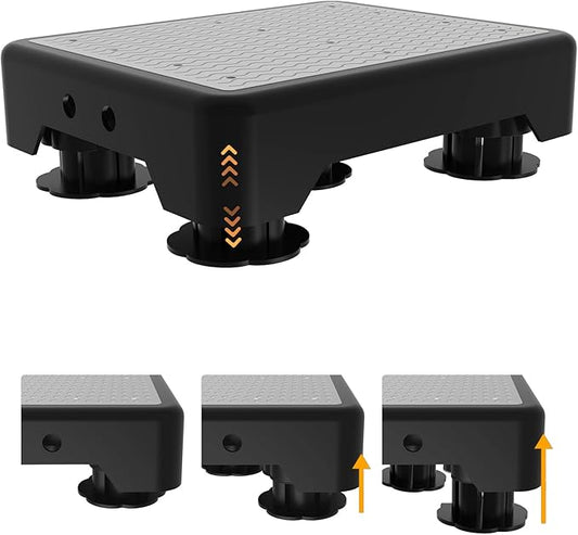 Adjustable Step Stool for Adults, Toddler Step Stools, 600 LBS Capacity Non-Slip Safety Step Platform for Elderly and Kids, Portable Stair Assist for Cars, Bedside, Kitchen, and Shower, Grey