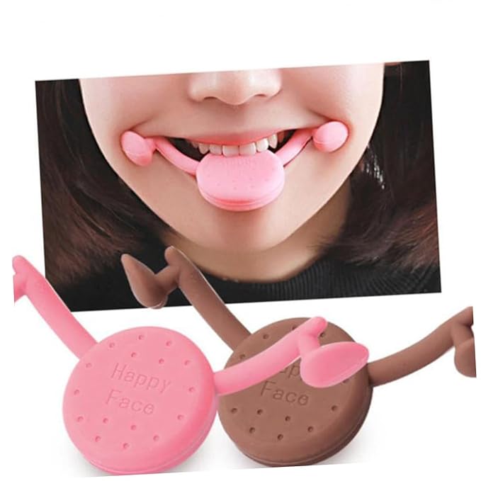 Facial Exercise Corrector Smile Shaper Mouth Piece for Natural Smile Enhancement Portable Beauty Tool for Muscle Training and Face Lifting Random Pattern Random Color
