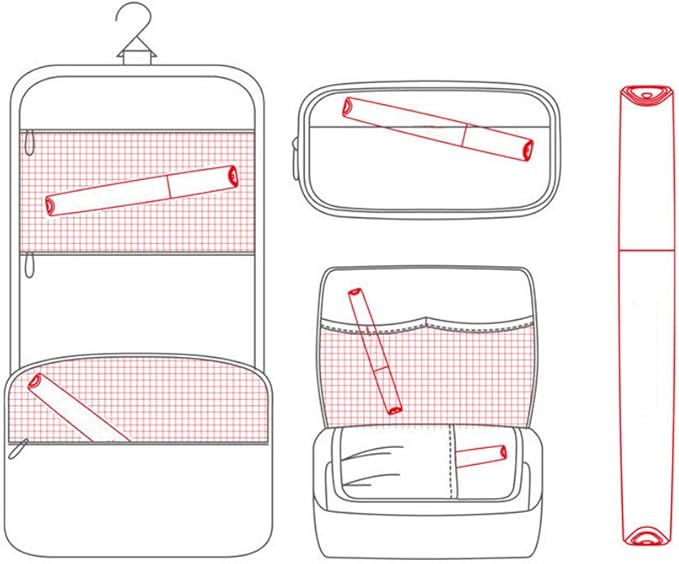 Toothbrush Travel Case, Plastic Container Toothbrush Holder Brushes Box Breathable Design with Air Hole More Toothbrush Tube Container for Home Daily Business Use (Black)