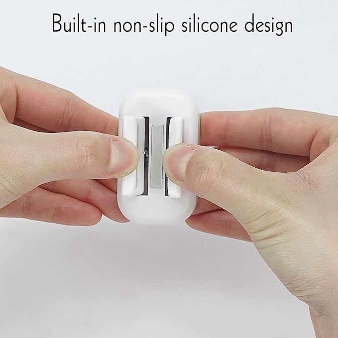 2 PCS Toothbrush Holder Wall Mounted for Bathroom, Self Adhesive Electric Toothbrush Organizer for Shower, Mini Toothbrush Hanger Rack for Dorm, Cabinet