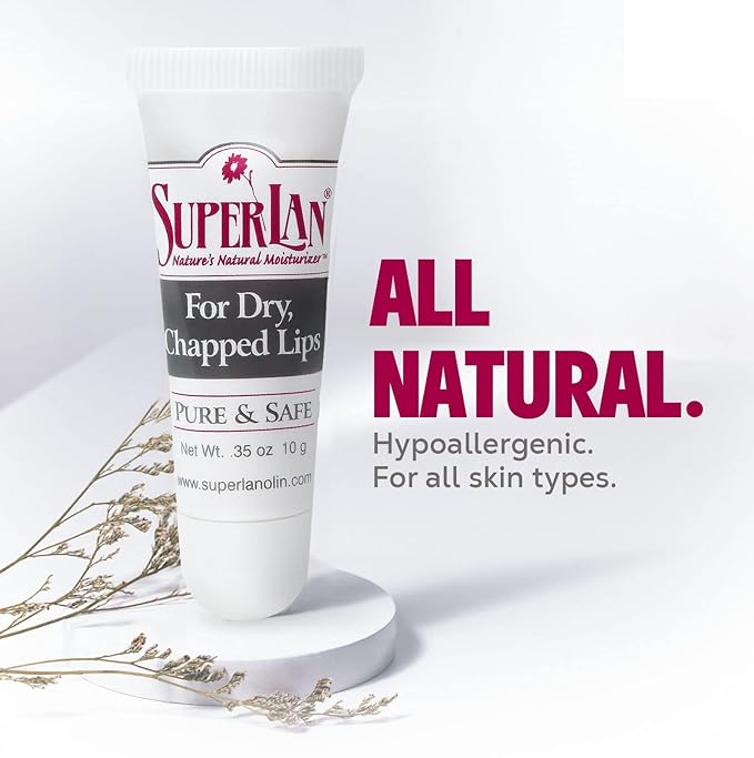 Lanolin Lip Balm 3 pack - Organic Lip Repair for Hot/Dry Weather - Natural nipple cream - Moisturizer for cracked lips - Hydrating lip care - Ultra pure jojoba oil - Chapstick Men & Women (1.05 oz)