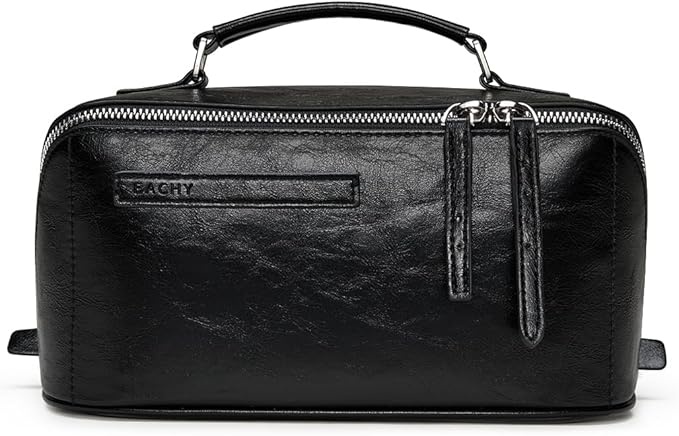 EACHY Travel Makeup Bag,Large Capacity Cosmetic Bags for Women,Waterproof Portable Pouch Open Flat Toiletry Bag Pattern Makeup Bag