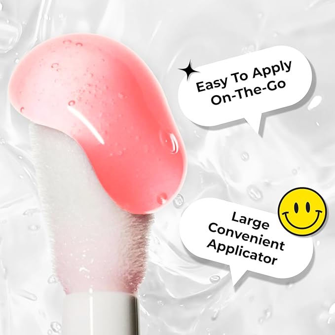 Lamel Hydrating Lip Oil LET`S GLAZE - Lip Gloss Flavoring Oil - Fat Oil - Hydrating Lip Oil Treatment - №401 Marshmallow