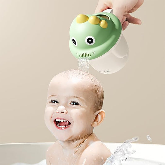 Rinse Shampoo Rinser Baby Rinse Cup Baby Bath Rinser Wash Hair Cup by Protecting Infant Eyes (Green)