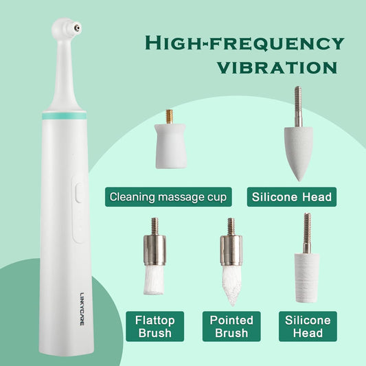 Electric Tooth Polisher, Household Electric Dental Calculus Remover with 8 Replacement Heads & 3 Adjustable Modes, Plaque Remover for Teeth, Teeth Cleaner Tools