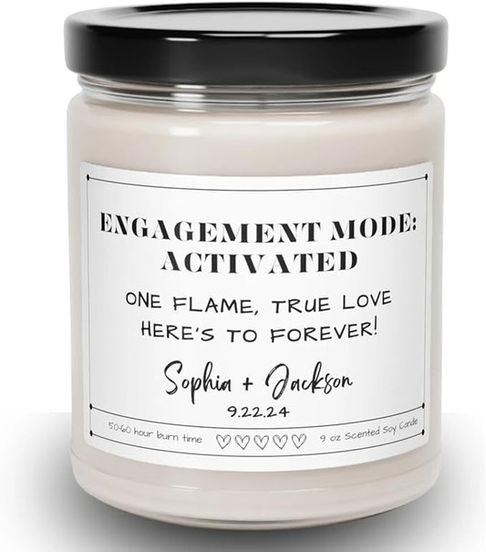 One Flame True Love Candle Gifts for Couples, Engagement Gift for Newlyweds, Custom Gift for Men Women, Gift for Husband Wife, Soy Scented Decorative Candle for New Homeowner Gift, Style 5