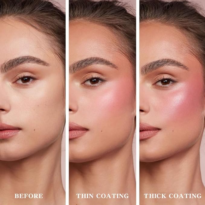 Matte Blush Powder for Cheeks, Cruelty Free Makeup – Long Lasting Natural Face Blusher Makeup, Lightweight Blendable Cheek Color Palette for Women All Skin Tones - #02 Rose Pink