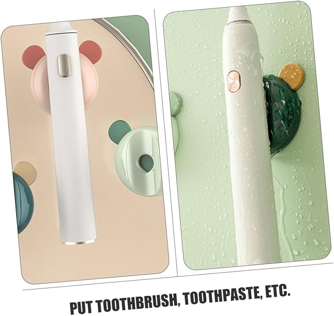 4pcs Magnetic Toothbrush Holders Space-Saving Wall-Mounted Racks with Strong Magnet Safe Material Fit for Various Toothbrush Mixed Colors for Bathroom Decor