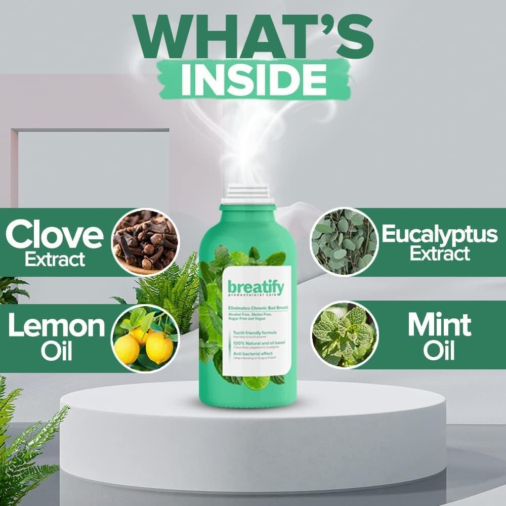 Bad Breath Eliminating Serum – Bad Mouth Smell Removing Drops – Easy to Carry and Handy Fresh Breath Oil-serum, 20 mL, 0.68 Oz (Pack of 3, 2.04 Oz)