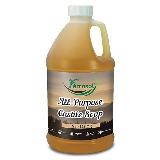 AP Castile Soap Liquid (1 Gallon) – Unscented, Fragrance-Free, Refill – Natural All-Purpose Soap for Home, Hands, and More – Gentle, Non-Toxic formula – 128oz - Made in USA