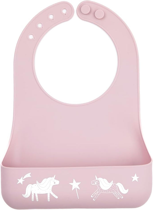 Bella Tunno Little Bites Bib – Silicone Baby Bibs for Infant Girls and Boys Ages 3-12 Months, BPA Free Soft Silicone Bib